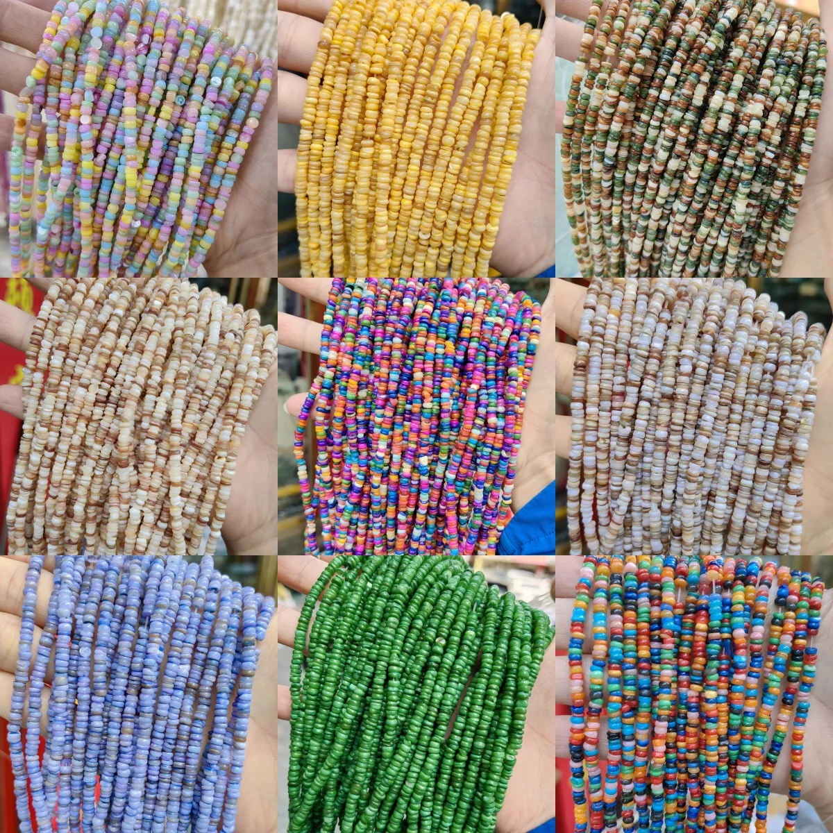 Natural Shell 3mm 4mm Round Piece Separated Beads Scattered Beads Semi-finished DIY Jewelry Accessories Necklace Bracelet