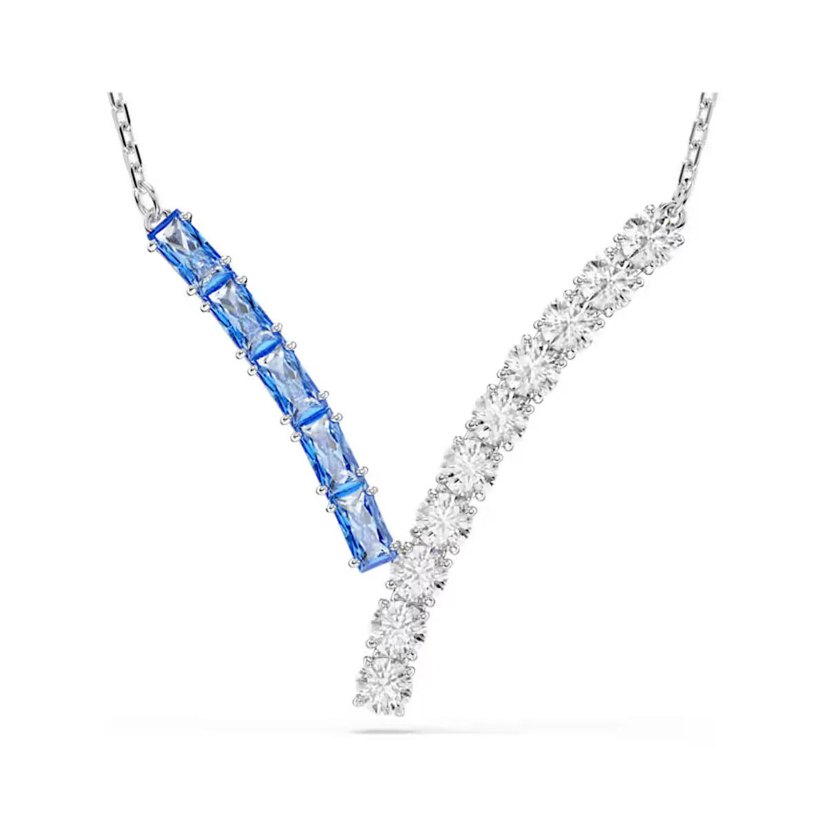 Women's 2026 Anniversary Blue Feather Geometric Crystal Set
