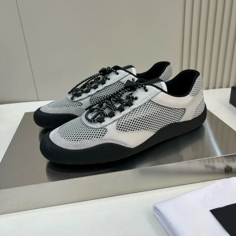 

Summer Casual Men's Mesh Breathable Sports Shoes Lace-Up Thick Sole High Heel Lightweight Training Shoes