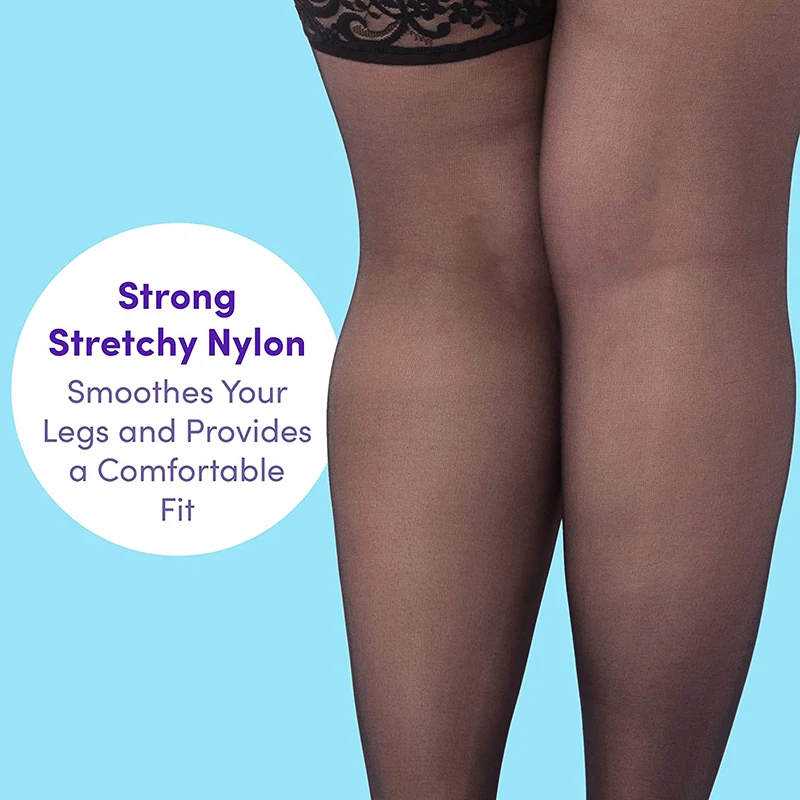 Oversize Stocking High Knee Lace Plus Size Thigh Overknee Socks Women Sexy Lingerie Stay Transparent Hosiery Long Legging Lady