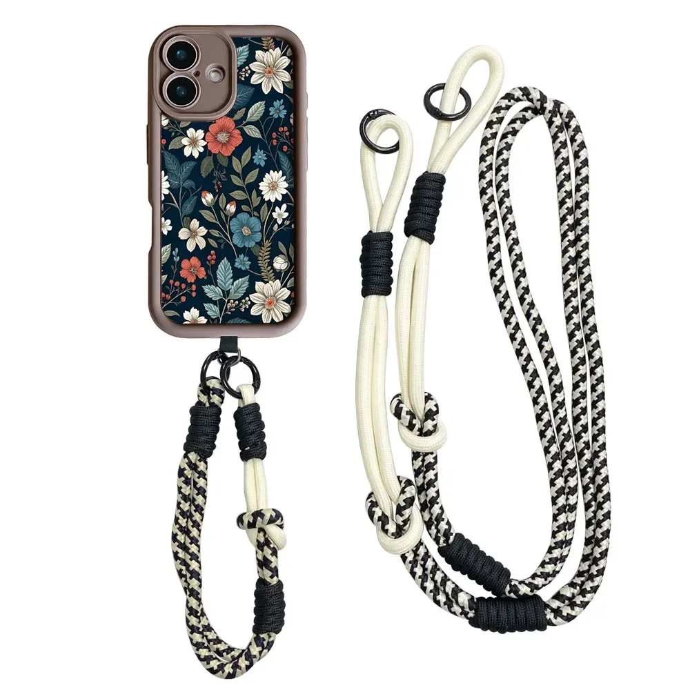 Cxd5Custodia con cordino a tracolla floreale per Samsung A56 55 36 26 16 06 15 35 25 54 34 24 73 53 21 71 51 31 72 52 32 14 12 13 17 07