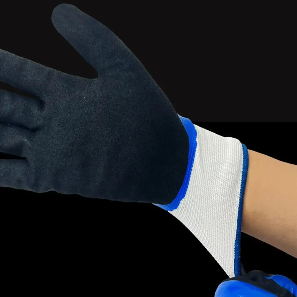 Blue Electrician Insulating Gloves Withstanding Voltage 400V Rubber Touch Screen Glove Protective High Elasticity