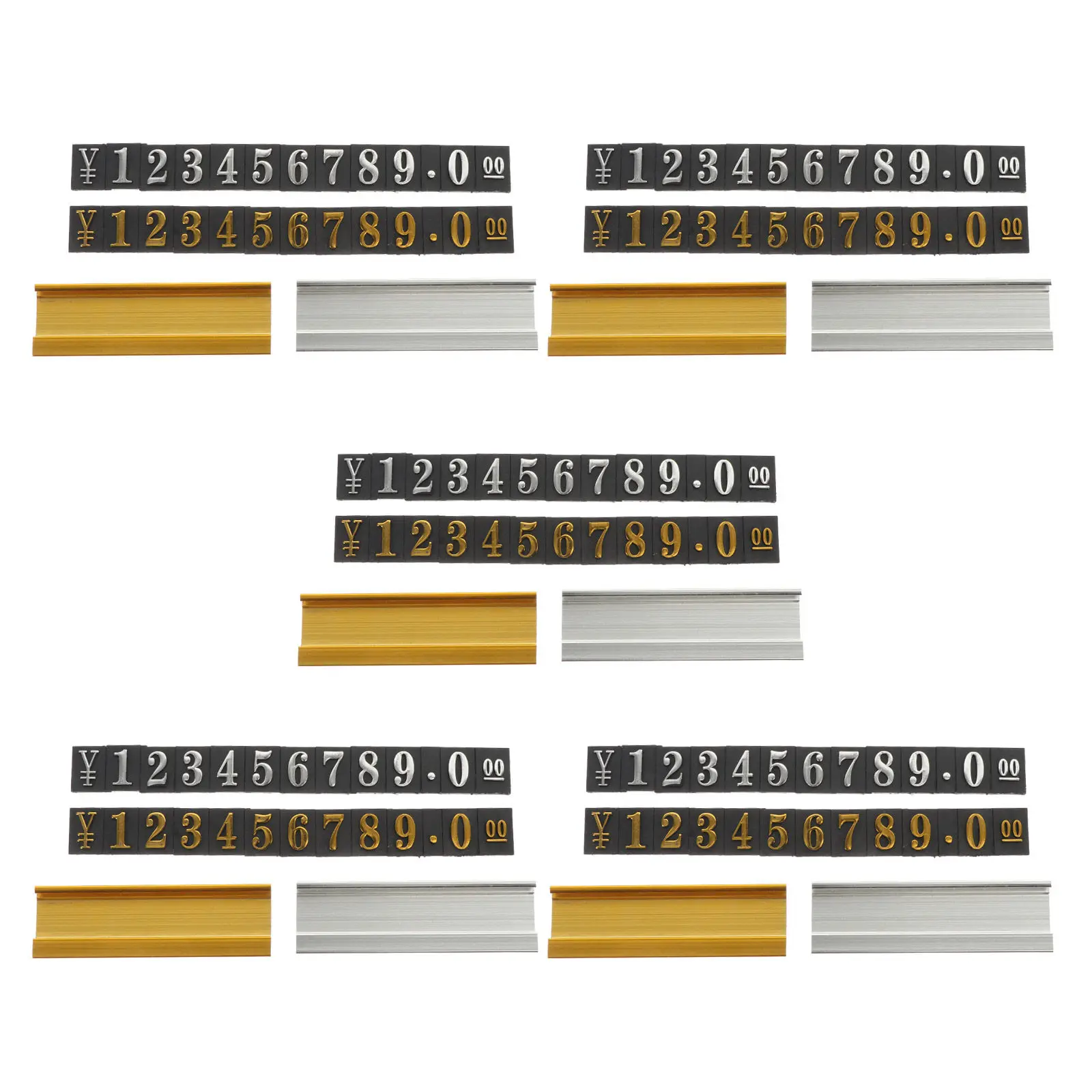 10 étiquettes de prix, modèle simple en alliage d’aluminium, pour afficher les numéros de prix des produits de légumes et de fruits, panneaux de prix pour les magasins, étiquettes pour supermarchés.