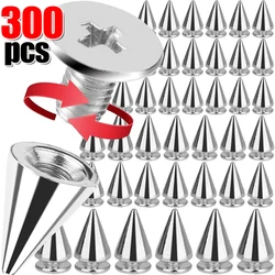 Metal Rivets Cone Studs for Clothes Silver Spikes Double Cap Rivet Stud Round Nail DIY Leather Shoes Bags Clothing Accessories
