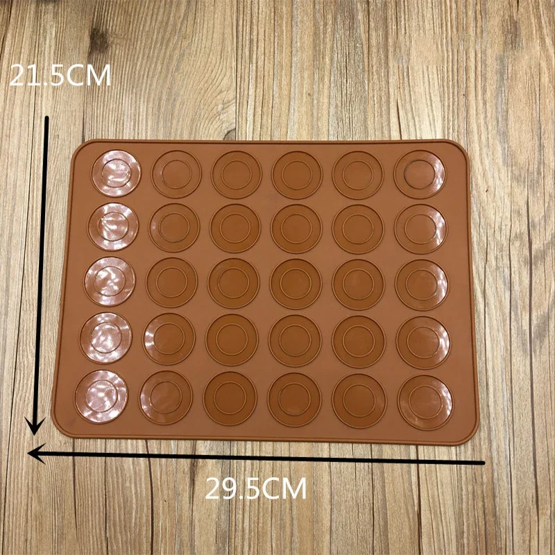 30 Holes Non-Stick Silicone Macaron Macaroon Pastry Oven Baking Mould Sheet Mat Diy Mold Useful Tools DIY Cake Bakeware Mold