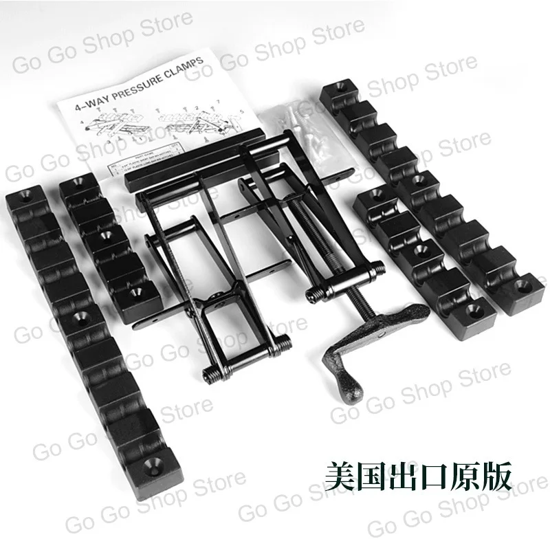 New tool steel + engineering plastic material woodworking panel clamp four-way clamping custom width panel clamp