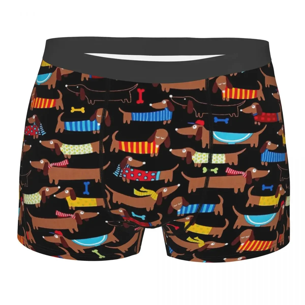 Humor Boxer Retro Dog Dachshund Shorts Panties Men Underwear Animal Cartoon Soft Underpants for Male