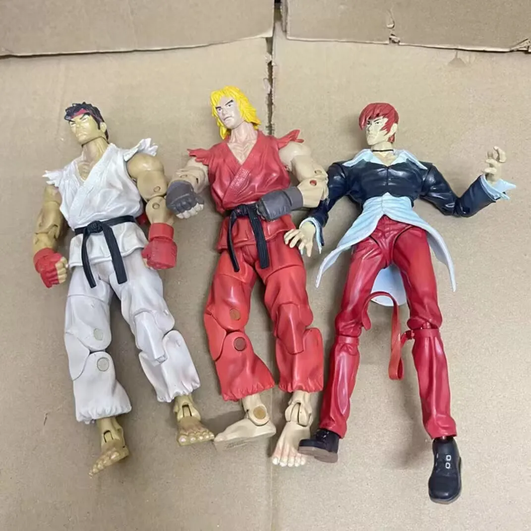 

19cm Street Fighter Action Figure Capcom Vs Snk Figures Genuine Bulk Toy Iori Yagami Takashi Ryu Ken King Figurine Gamegift