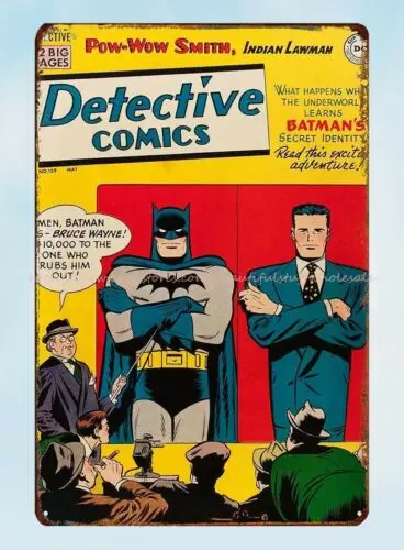 Detective comics metal tin sign home decor office restaurant