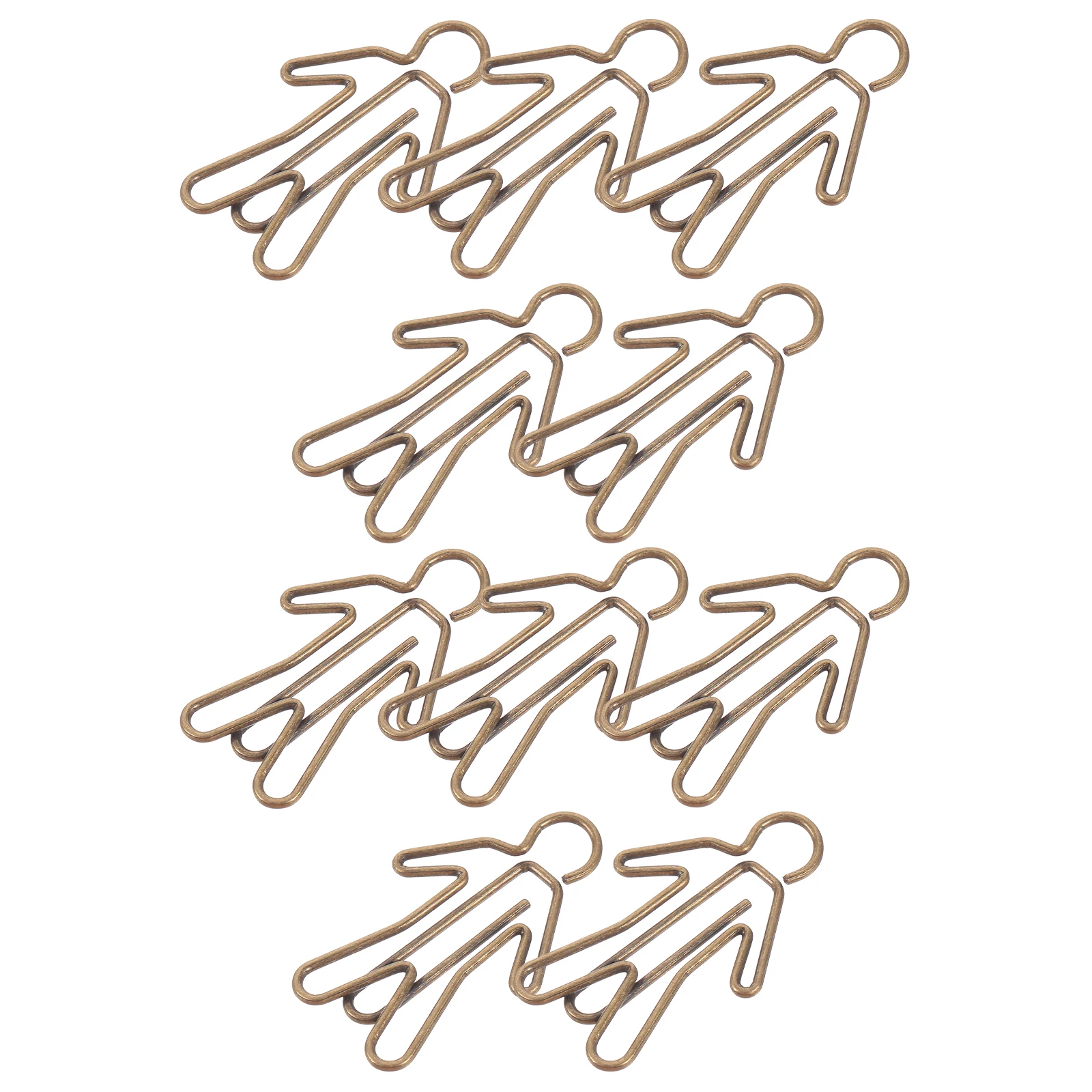 

20 Pcs Man Paper Clip Tiny Metal Office File Clips Decorative Cartoon Small Office File Clips Document Books Photos