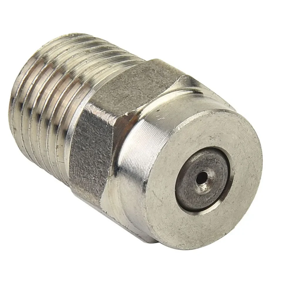 Thread Spray Nozzle 4000 PSI Undercarriage Brush Floor Scrub Brush Replace Spray Angle 0°/15/25°/40° Stainless Steel