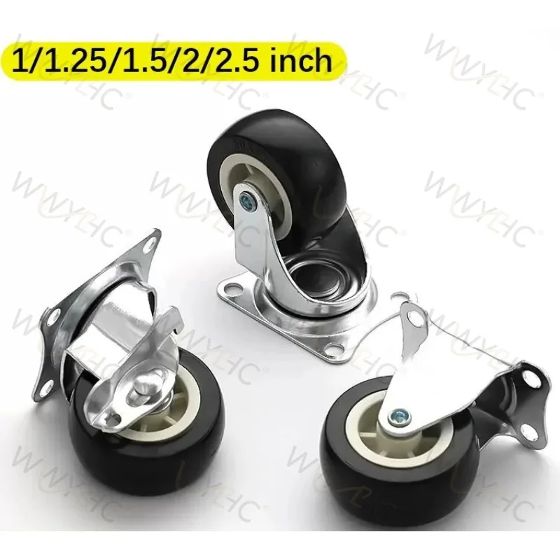 Suitable for Universal Wheels,1    1.5   2   2.5-inch,Directional Wheels,Furniture Wheels,Small Wheels,Wheels with Brakes 4 Pcs