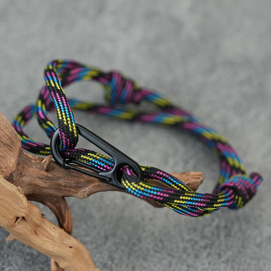 New Paracord Weaven Bracelet Men Handmade Grade A String Adjustable Outdoor Braslet Survival Riding Cool Homme Sports Jewelry view 5