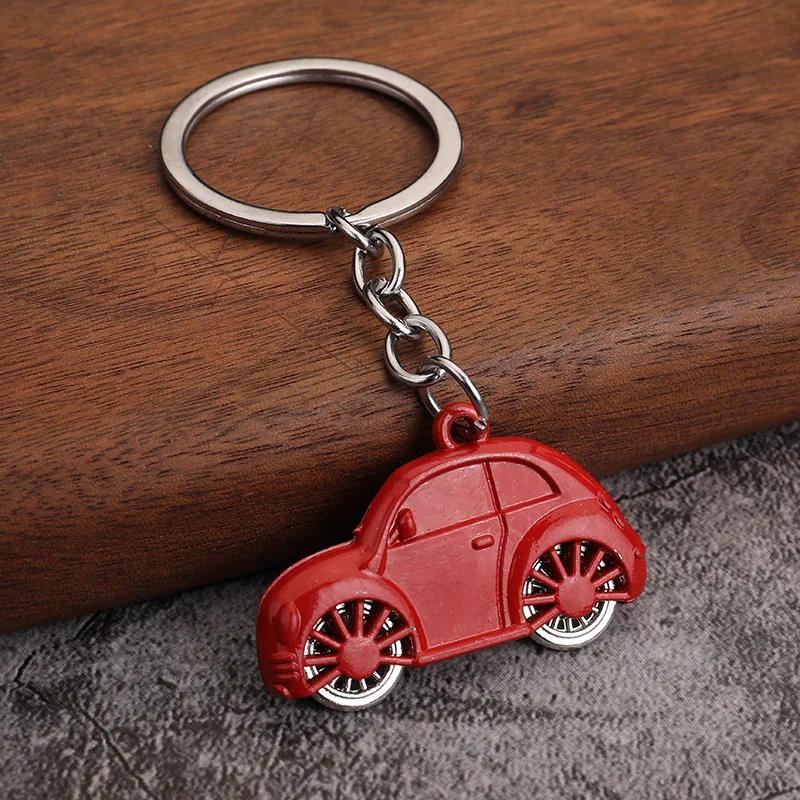 New Cool Boy Men's Car Keychain Stainless Steel Car Keychains Car-shape Keyrings Jewelry for Dad/Boyfriend/Husband Gift