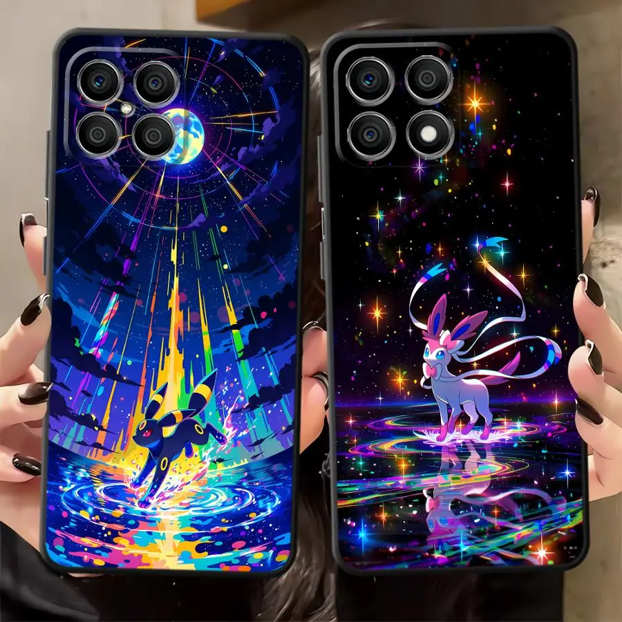 P-PokemonS Umbreon Sylveon Phone Case for Honor 400 600 X6d Play10 X9a X9C X7d X7b X8d X8a X8b X5c X7a X9b X9D Soft Cover