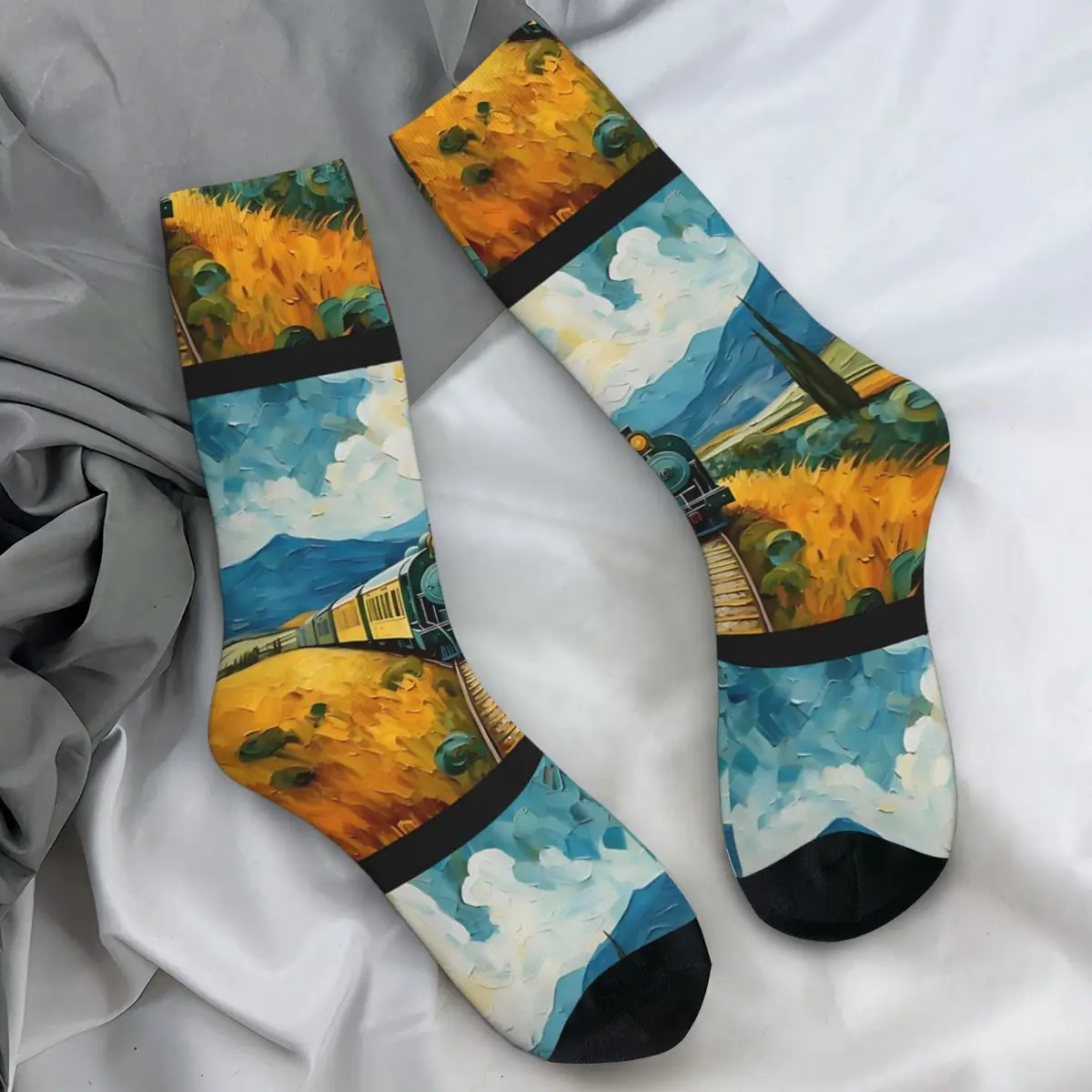 Van Gogh kaus kaki seni kustom Gothic kaus kaki musim semi Non-Slip kaus kaki wanita pria luar kualitas