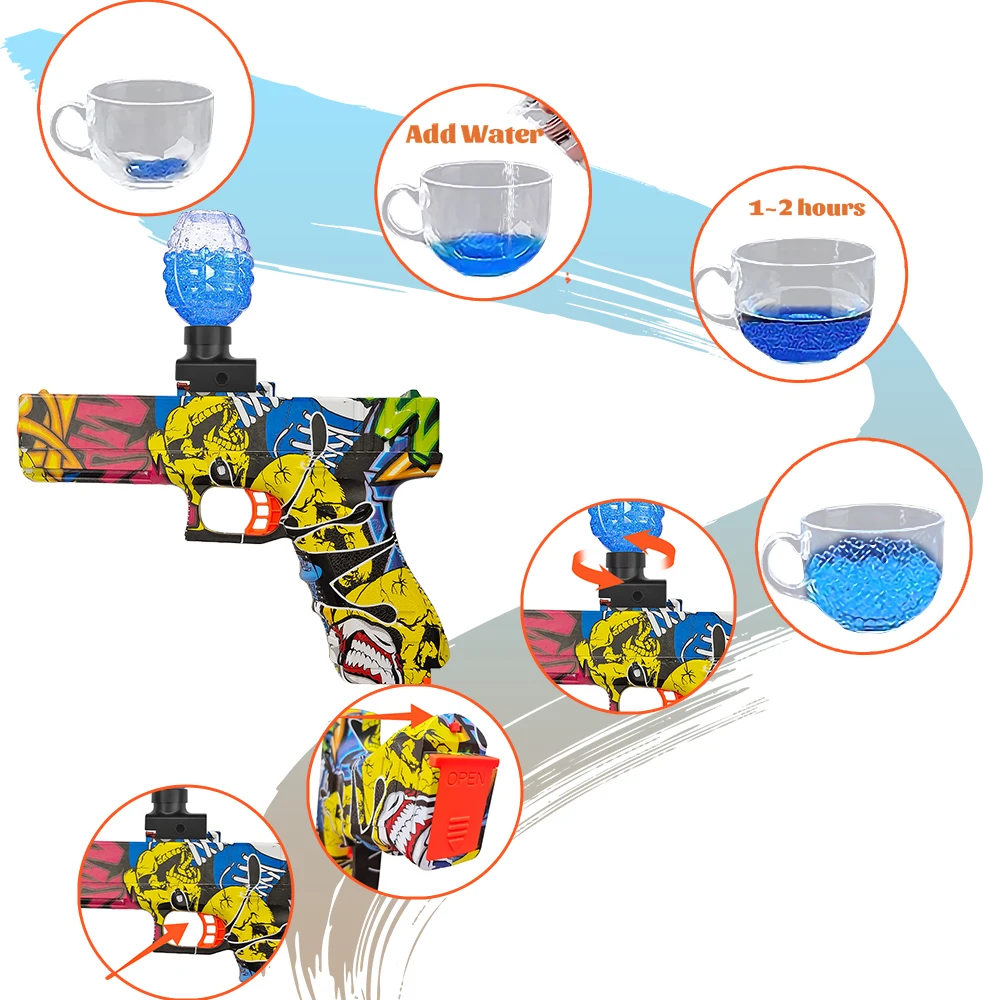 ปืนของเล่นเจลบลาสเตอร์ไฟฟ้าแบบลูกบอลใกล้ฉันกำลังดรอปชิป