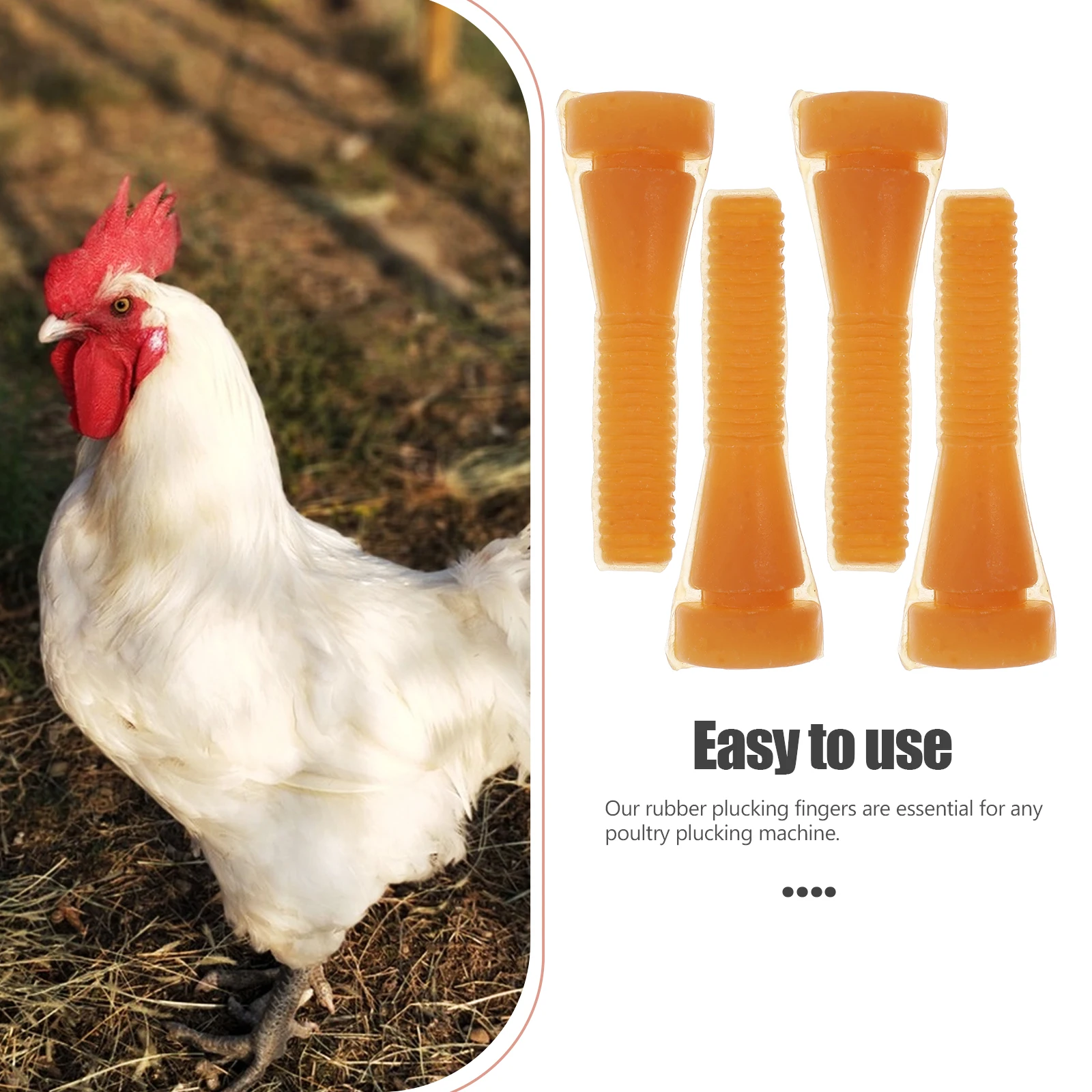 

5pcs Rubber Plucking Fingers Chicken Defeathering Tool Reusable Replacement For Poultry Plucking Machine Drill Bird