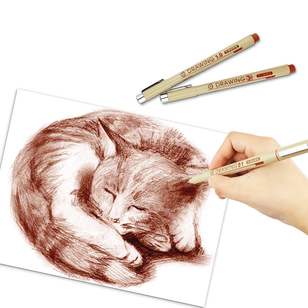 Kit 12pcs Brown Color Fineline - Copic Marker Sketch 评论和价格