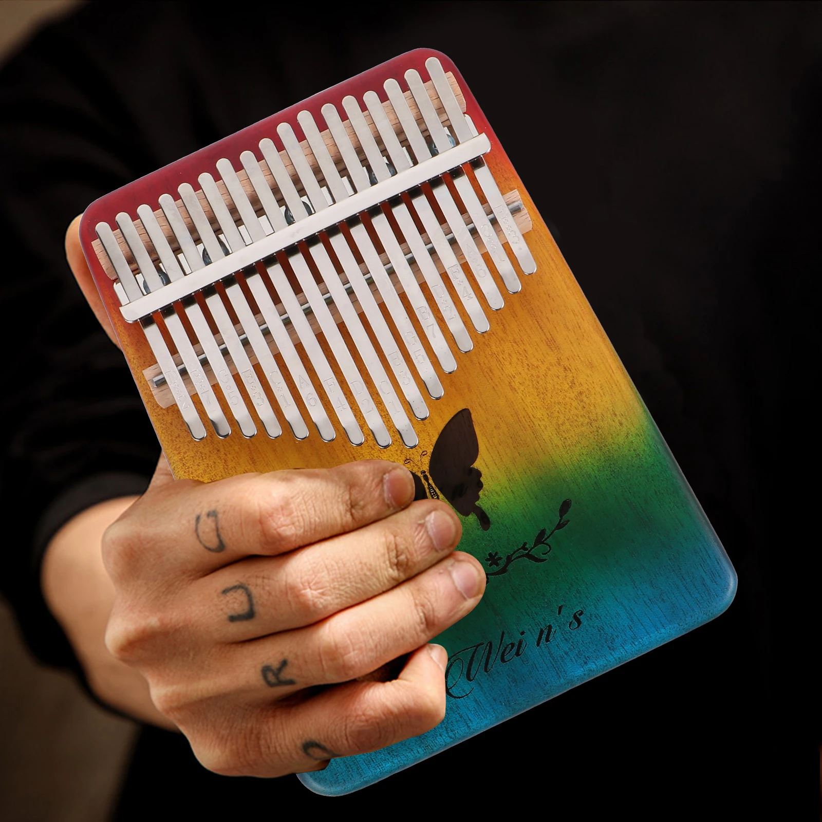 

Electronic Musical Instrument Thumb Kid Gifts Mini Kalimba Piano Toy for Adults Wood