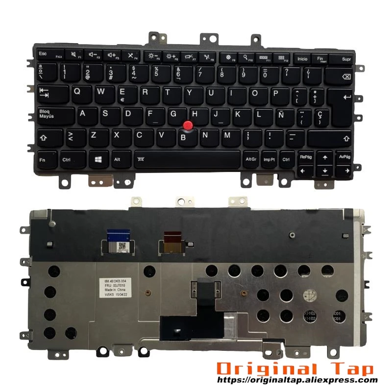 Teclado retroiluminado espanhol ES para Lenovo Thinkpad Helix 20CG 20CH 00UR010 00UR048 00JT634 00JT594