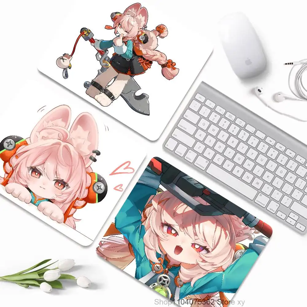 Zhao Z-Zenless Zone Zero ZZZ Mousepad Small LockEdge Mouse Pad For Gamers Computer Desk Pad Rectangular Anti-slip Rubber