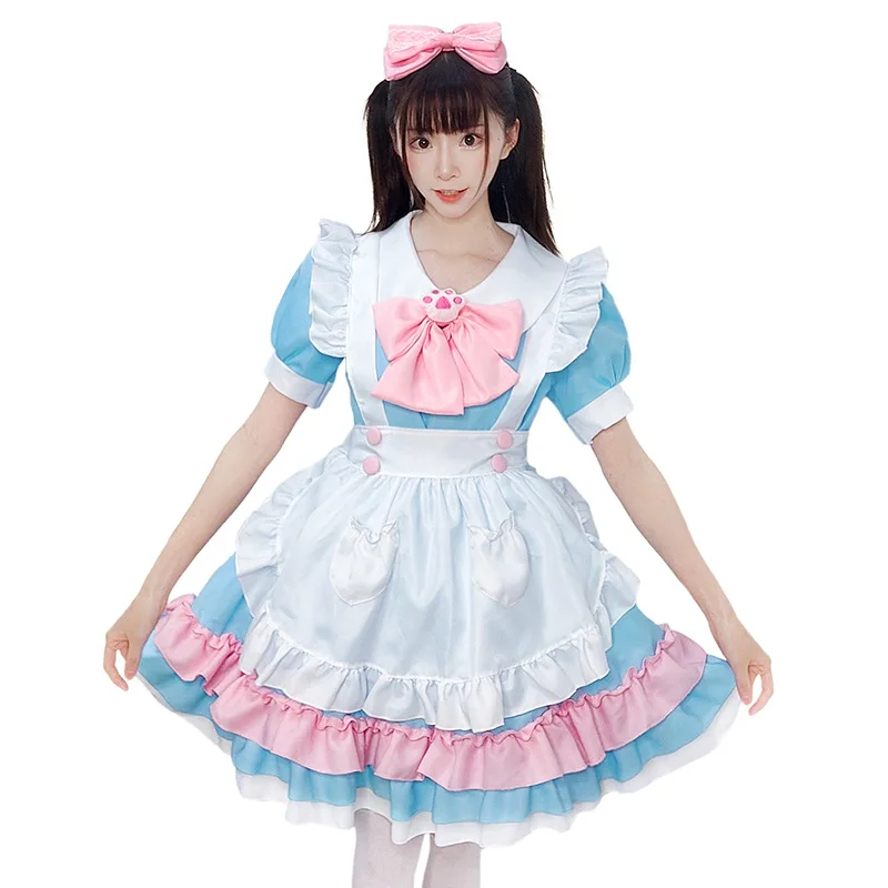 Tenue de demoiselle d'honneur Anime Cosplay Lolita, Costume de scène mignon Kawaii, robe d'halloween pour femmes, Costumes de demoiselle d'honneur japonais, robe Lolita