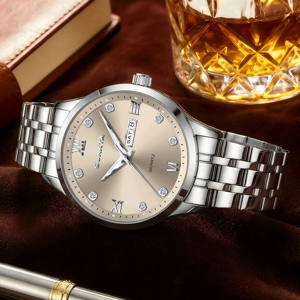LIGE Luxury Men Watches Business Top Brand Man Wristwatch Waterproof Luminous Date Week Quartz Men's Watch High Quality+Box