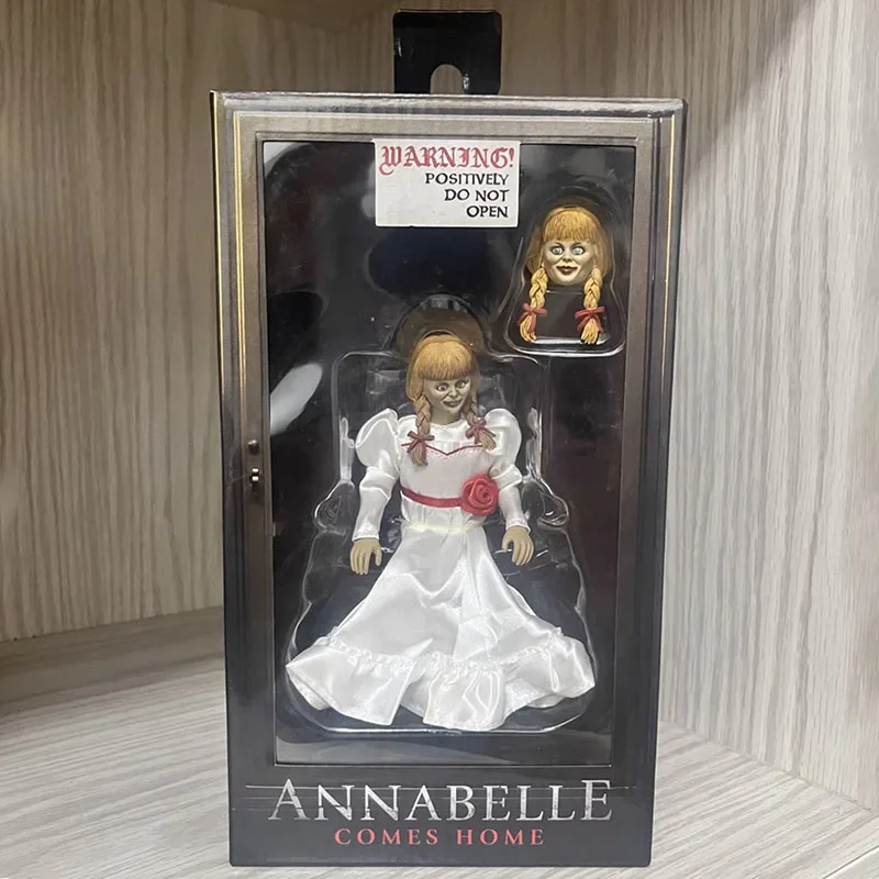 NECA 14893 Annabelle Action Figuras Halloween Horror Figure Anime GK Statue Manga Figurine Toys Model Ornament Gift for Kids