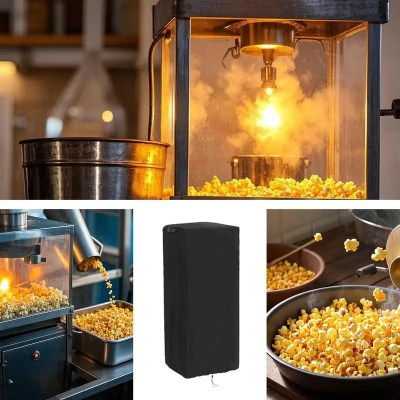 

Чехол для машины для попкорна, водонепроницаемый защитный пылезащитный чехол из ткани Оксфорд 420D с ветрозащитными пряжками и регулируемым шнурком