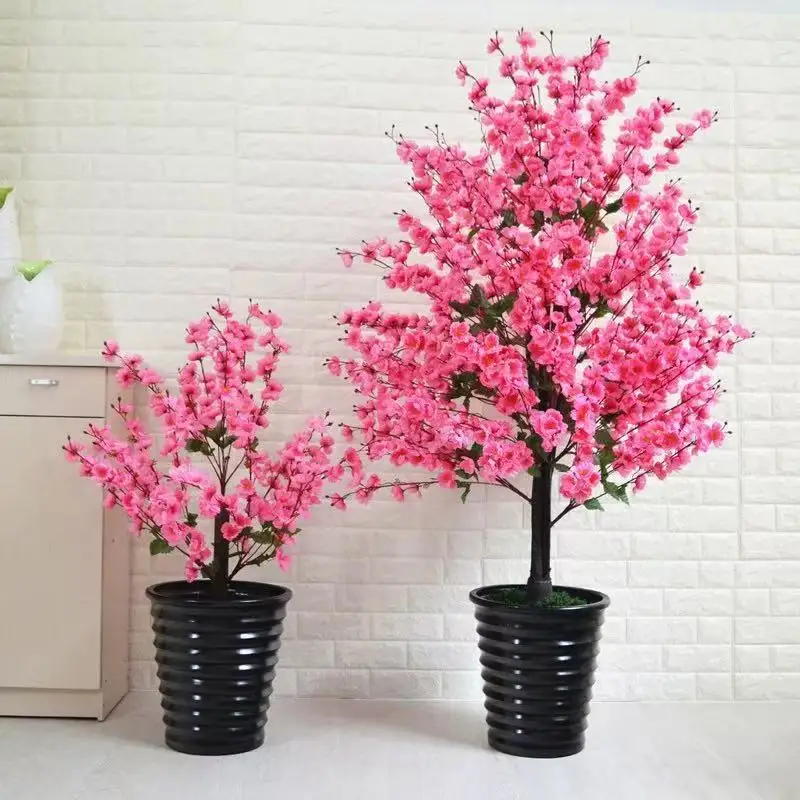 

High End Customized Artificial Peach Blossom Trees Wishing Trees Peach Blossom Living Room Decoration Cherry Tree