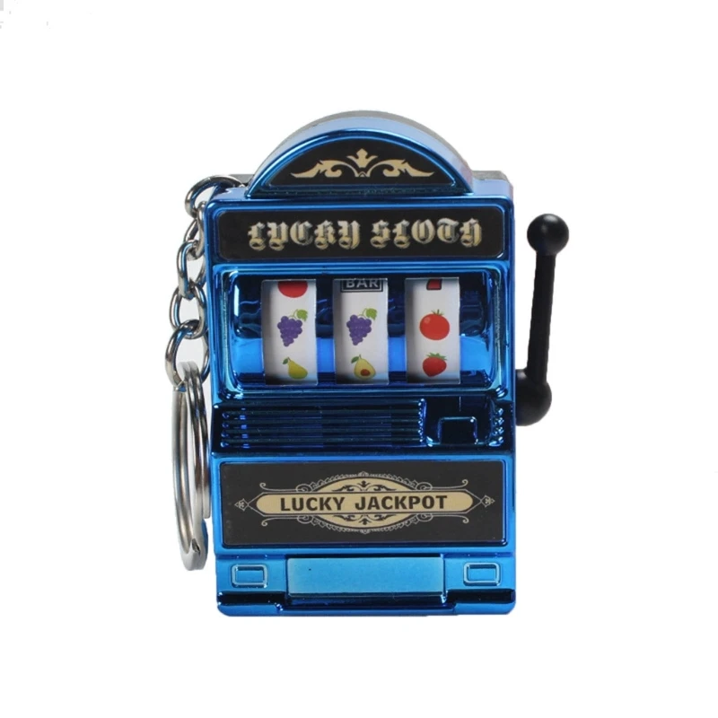 1pc Lucky Jackpot Mini Fruit Slot Machine Fun Birthday Keychain