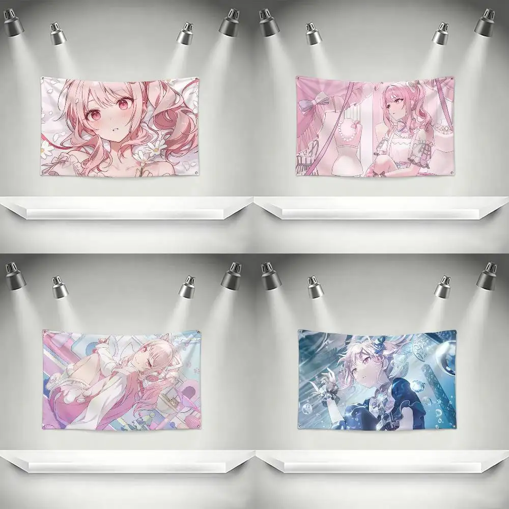 Akiyama Mizuki Nightcord  Flags Wall Hanging Tapestry Outdoor Garage Room Decorative flag Background Blanket