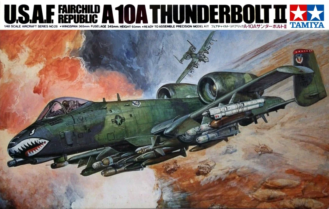 

TAMIYA 61028 1/48 U.S.A.F. Fairchild Republic A-10A Thunderbolt II Military Assembled Scale Model Kit DIY Toy, Collection Gift
