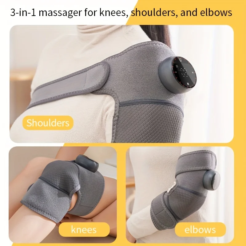 Rechargeable heated knee massager - Relieves shoulder vibration and relieves elbow pain - Customized heating settings - A though