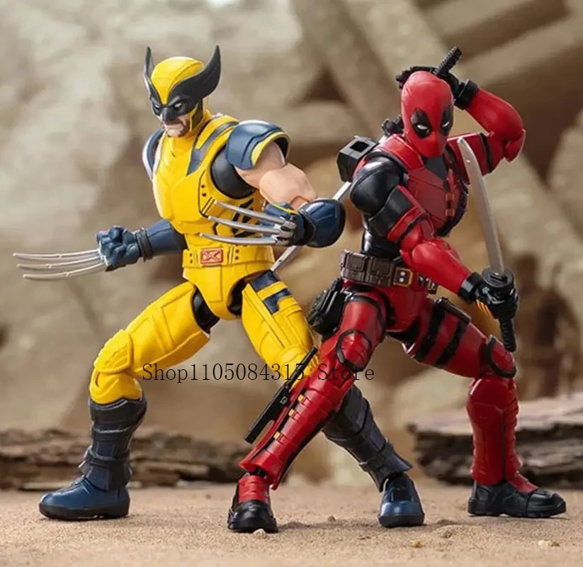 새로운 블로키스 데드풀 & 울버린 모델 액션 피규어 울버린 데드풀 모델 마블 슈퍼히어로 컬렉션 모델 선물
