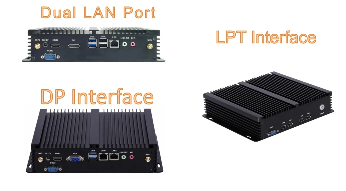 Customize Cheap Fanless Mini Pc Computer Core I3 Processor Win 10 Simple Industrial Style 2024 Aluminium Industrial MINIPC