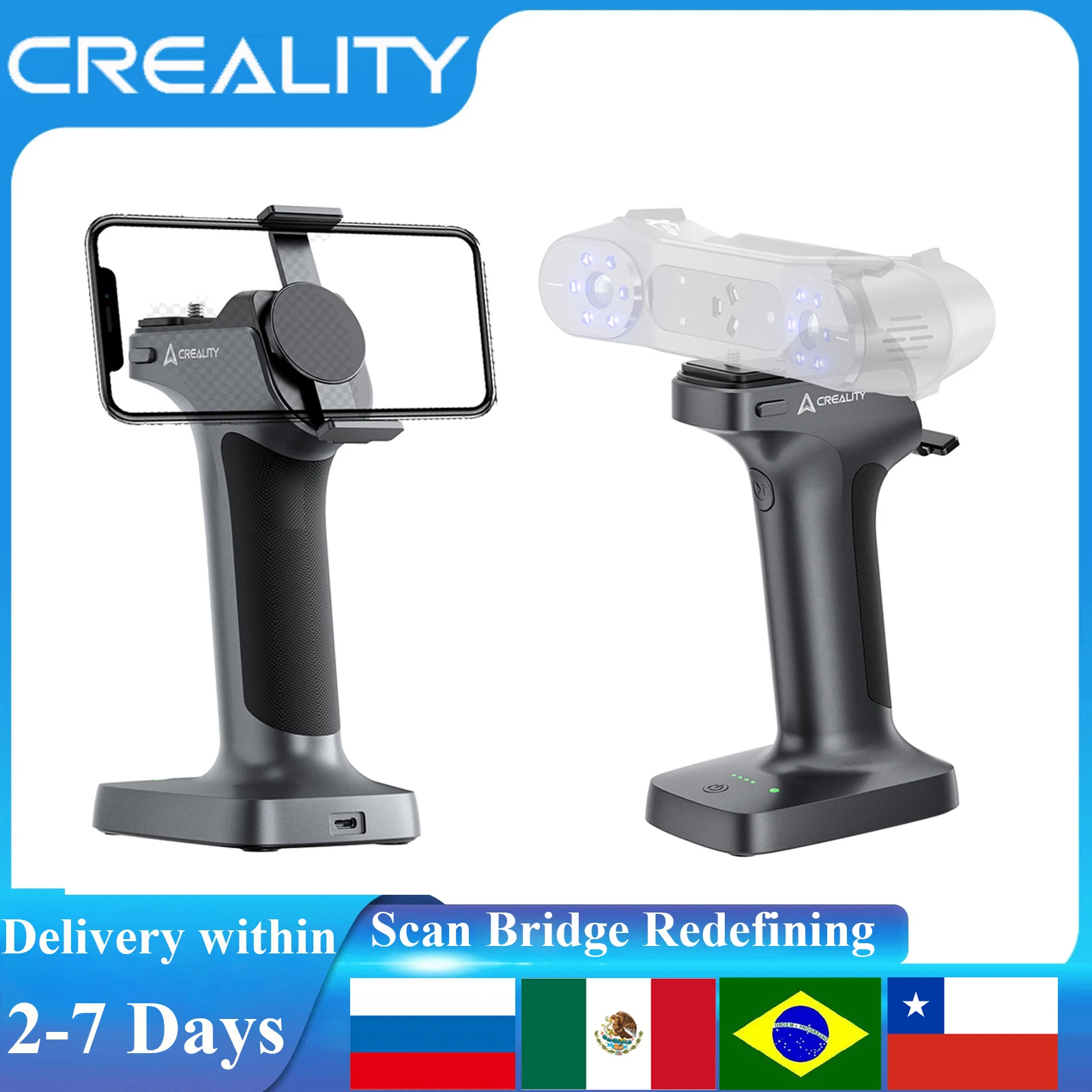 Creality Scan Bridge Redefining Portability in 3D Scanning Handheld Wireless WiFi6 Scanner for Otter/Raptor/RaptorX 3D Scanner