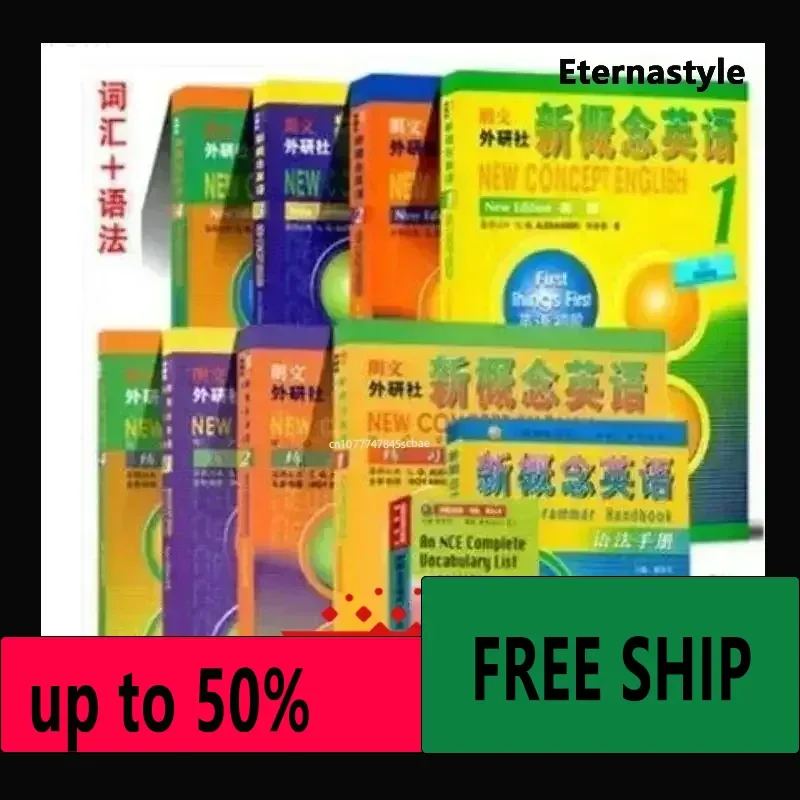 Hot Libro book Books Of18 Books New Concept English Textbook 1234 Students' Book Workbook Exercises Detailed Self-study Guide Re