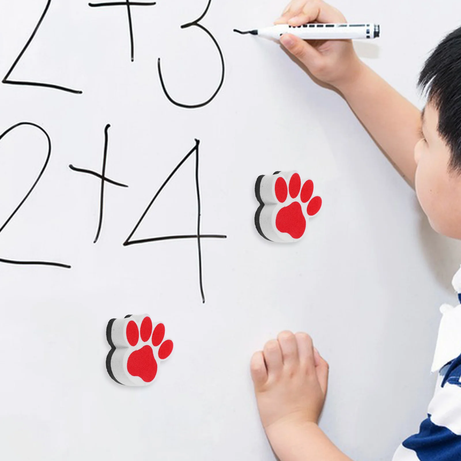 10 Stück löschbare Whiteboard-Radiergummis, trocken abwischbare Cartoon-Tafel-Pfotenmagnete für den Kühlschrank