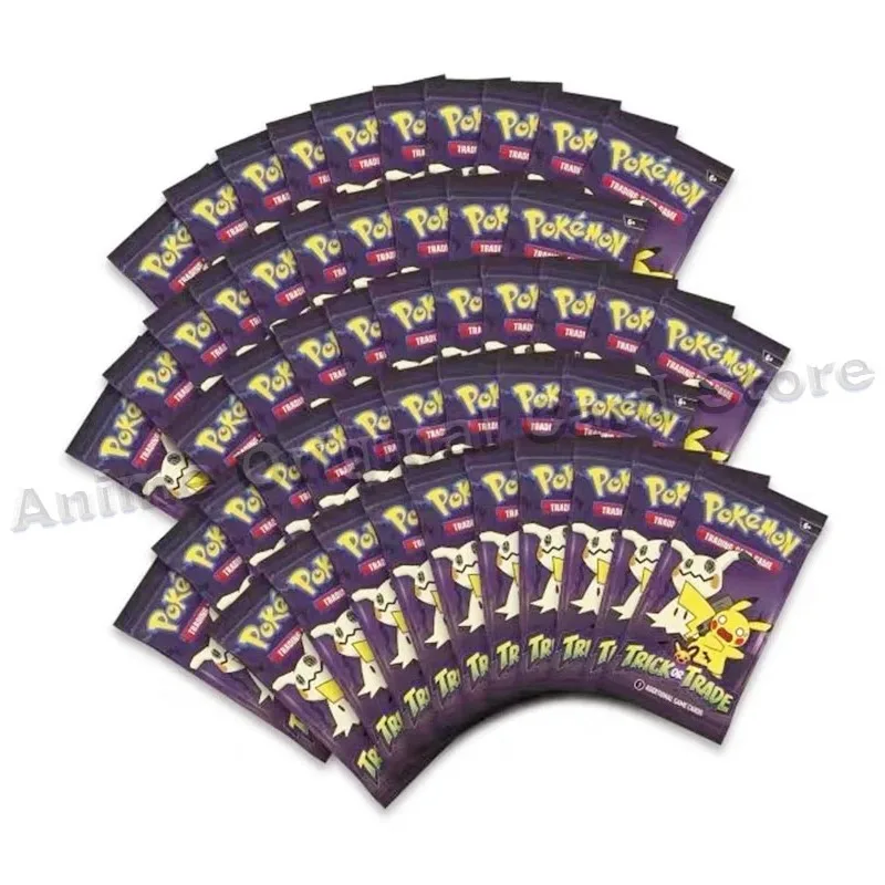 Original Pokemon Cards Halloween Trick or Trade Booster Bundle Gengar pokemon TCG Child Party Game Limited Collection card