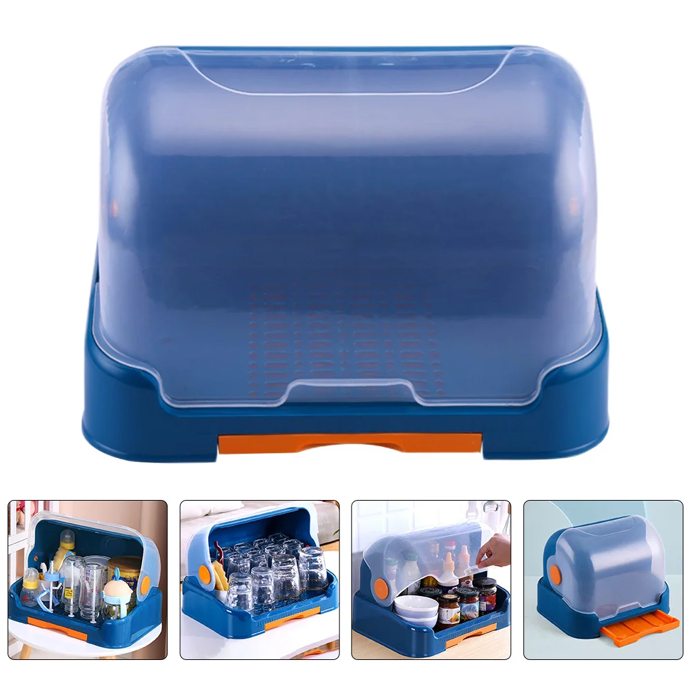 

Сушилка для детских бутылочек, кухонный органайзер для хранения с крышкой и поддоном для воды, прочный пластиковый подстаканник из полипропилена для домашней кухни