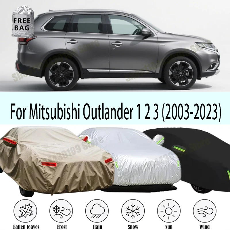 For Mitsubishi Outlander 2003-2023 Outdoor Protection Covers Snow Sunshade Waterproof Dustproof Exterior UV Car Accessories
