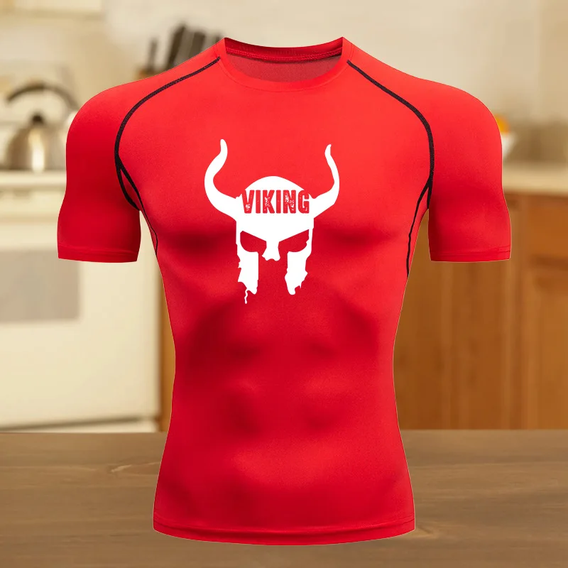 تي شيرت رجالي رياضي خفيف للغاية وسريع الجفاف يسمح بالتهوية وممتص للرطوبة وأكمام قصيرة مناسب للياقة البدنية والجيم والتمارين الرياضية