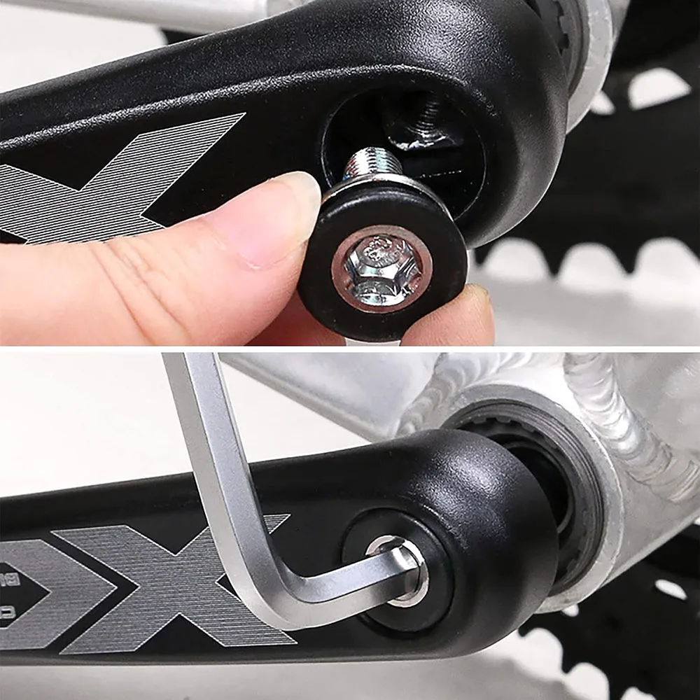 2/4 Stück 8 mm Fahrrad-Kurbelschrauben, Befestigungsschrauben für Fahrrad-Innenlager, Sechskant-Kurbelarm-Befestigungsschrauben mit Kappen, Tretlagerschrauben – Detail 3