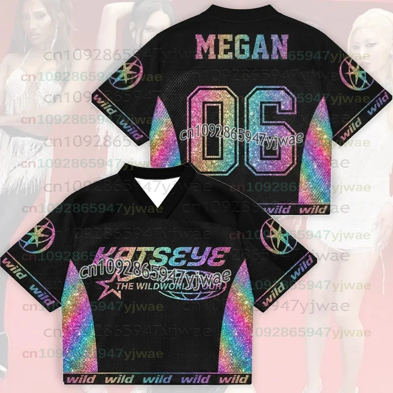 2026 Neues leuchtendes Katseye The Wildworld Tour Mesh-Jersey Geschenk für Eyekons Laser Dazzling Color Schwarzes T-Shirt für Männer und Frauen Fans-Oberteile – Detail 10