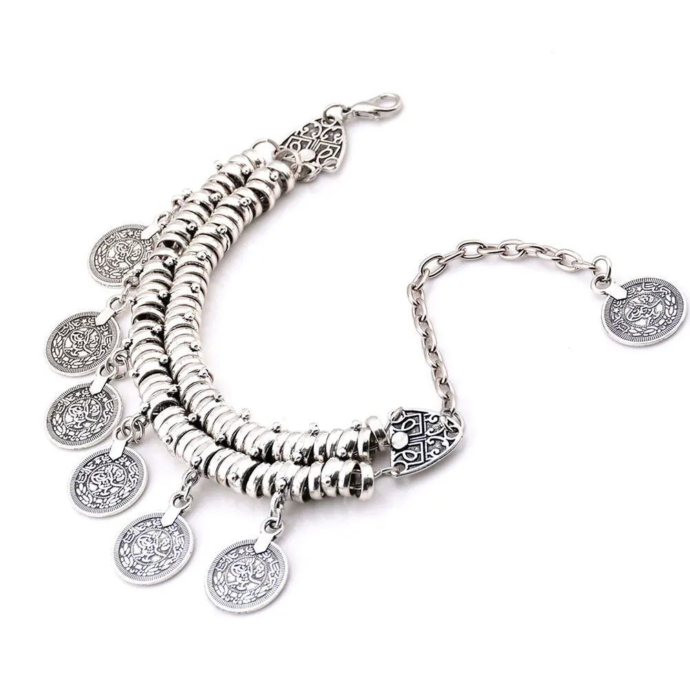 

Retro Coin Bracelet Anklet Women Jewelry Creative Chain Durable Long Use Easy Wear Premium Material Beautiful Design Gift