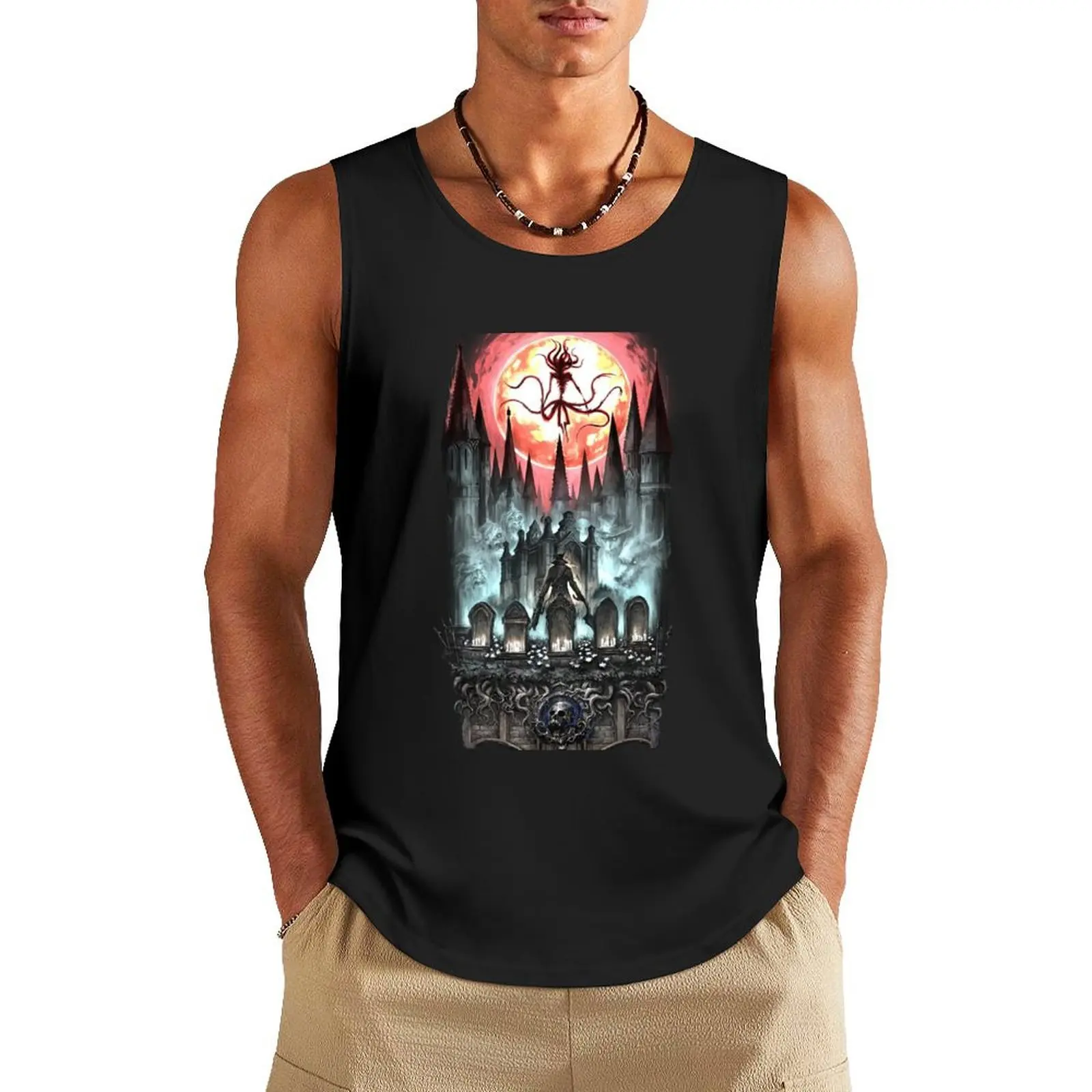 

Bloodborne Art Tank Top t shirt Men's singlets Man sleeveless shirt