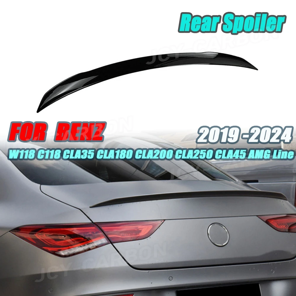 

For Mercedes Benz W118 C118 CLA35 CLA180 CLA200 CLA250 CLA45 AMG Line 2019-2024 Rear Trunk Lip Spoiler