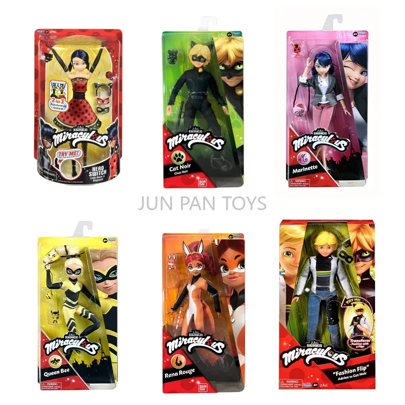 Zag Heroez Miraculous Hero Fashion Doll Cat Noir Dragon Bug Queen Bee Rena Rouge Classic Movies Action Figure Collection Kid Toy